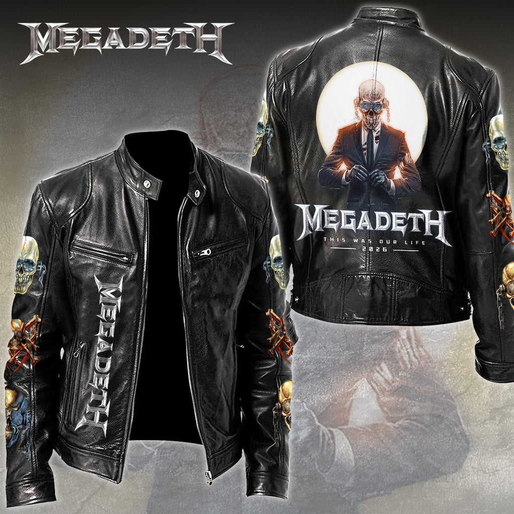 Megadeth Motorcycle Leather Jacket – TMTHU2019