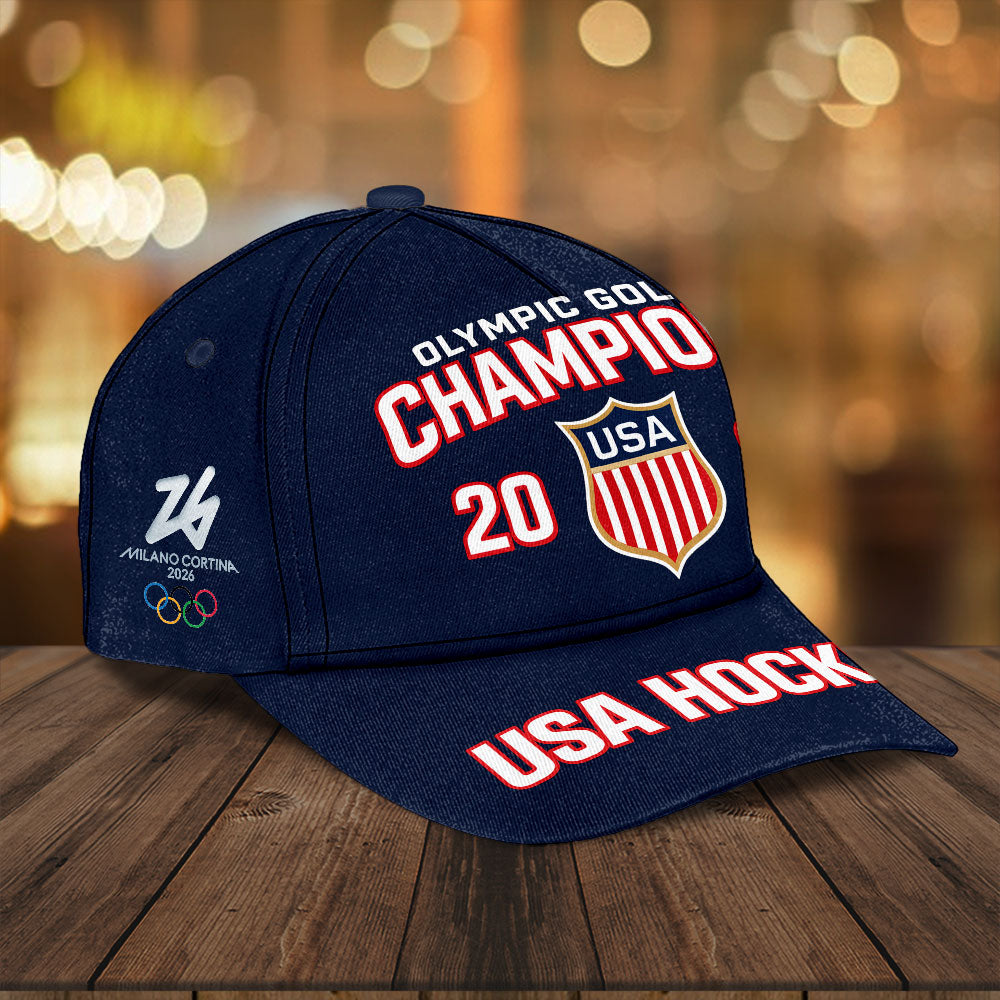 USA Men's Hockey 2026 Winter Olympics Gold Medal Classic Cap – TANTN21165