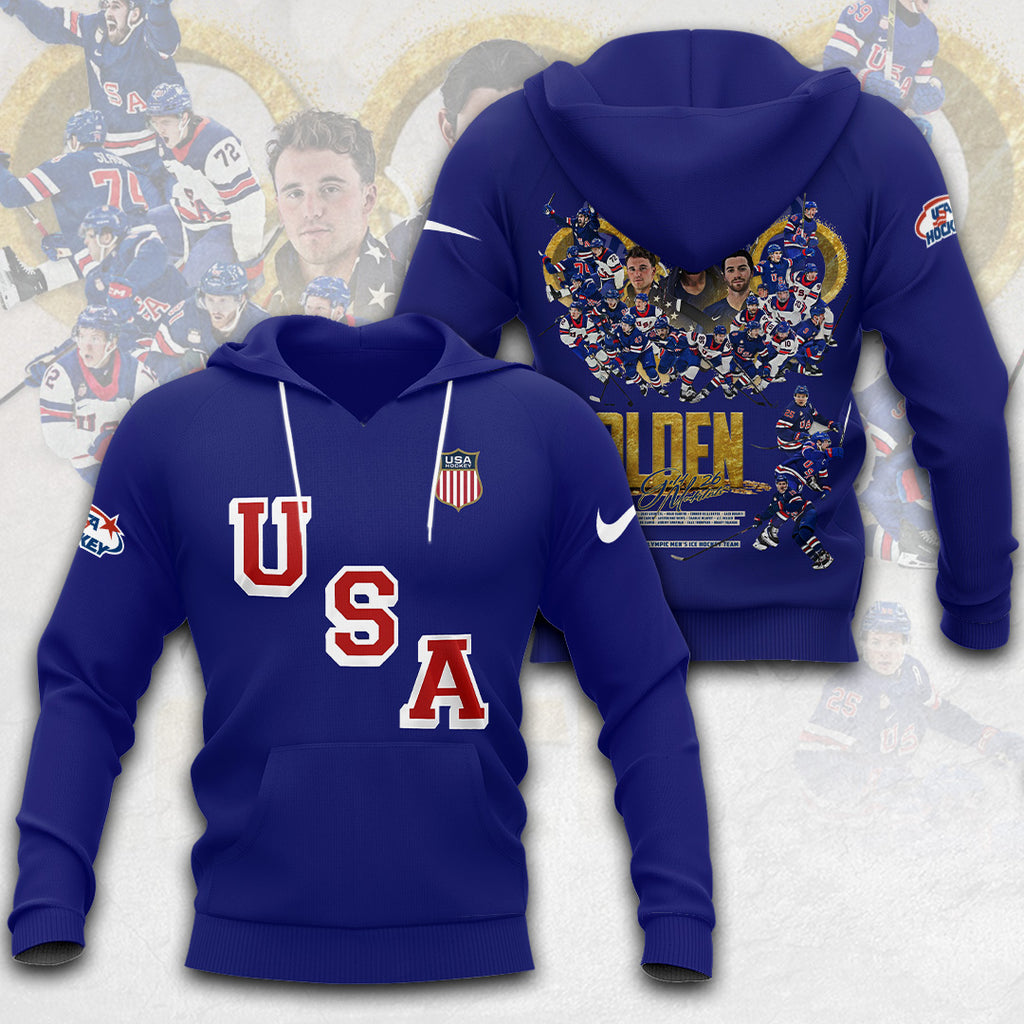 USA Men's Hockey 2026 Winter Olympics Gold Medal 3D Apparel – TANTN21164