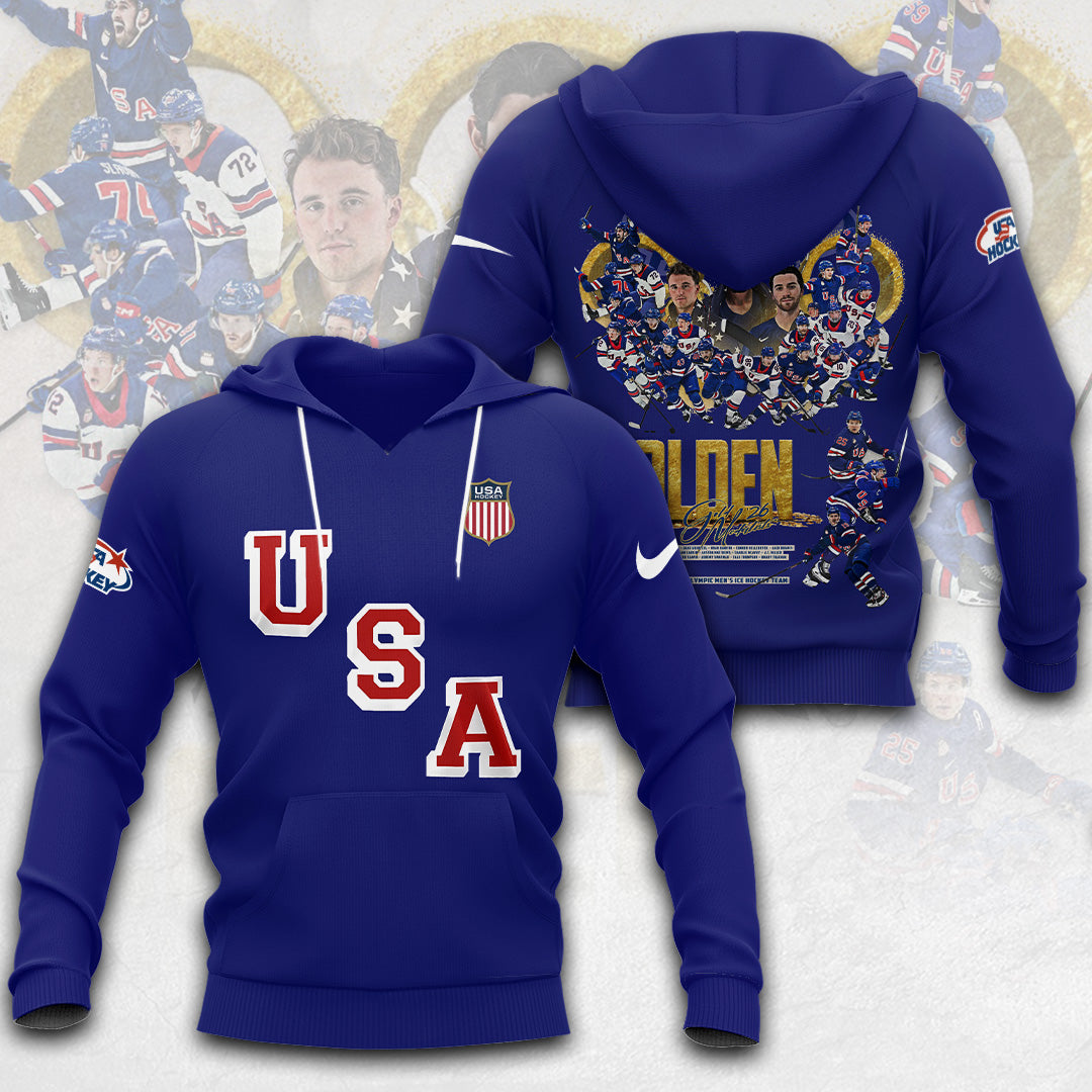 USA Men's Hockey 2026 Winter Olympics Gold Medal 3D Apparel – TANTN21164
