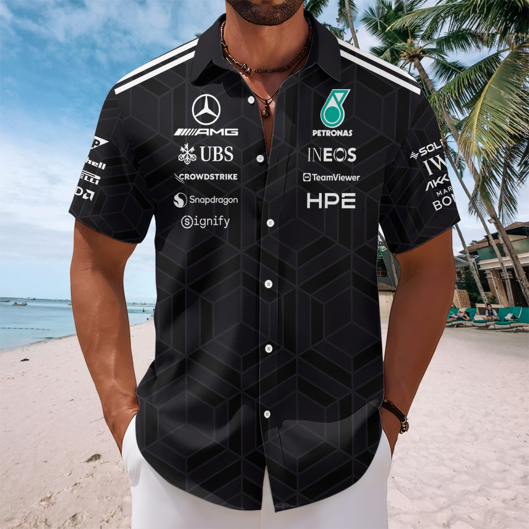 Mercedes AMG Petronas F1 Team 2026 Short Sleeve Button-Down Shirt – TANTN20308