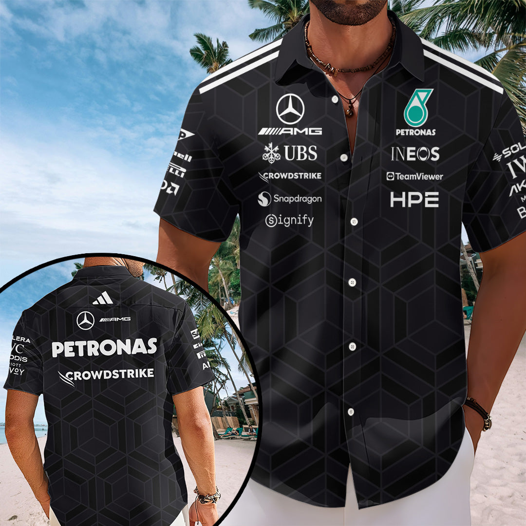 Mercedes AMG Petronas F1 Team 2026 Short Sleeve Button-Down Shirt – TANTN20308