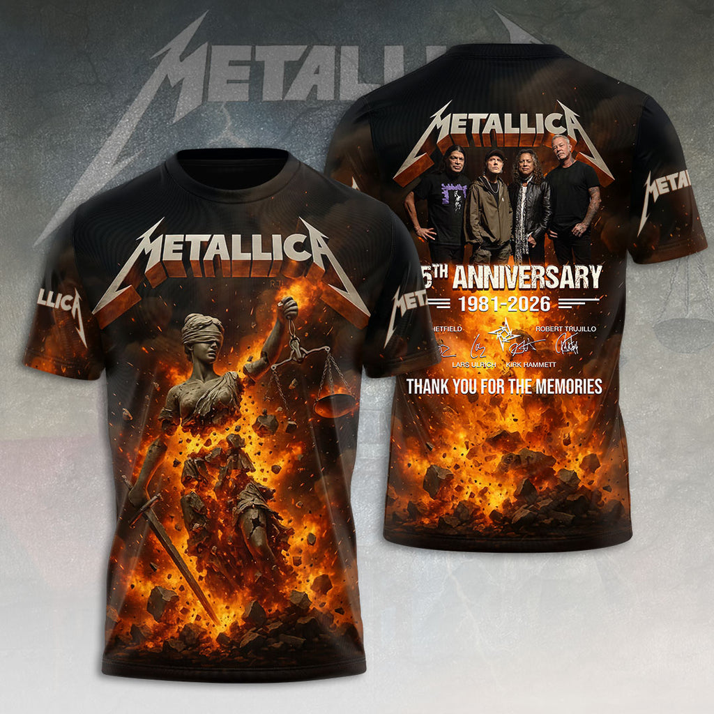 Metallica 45th Anniversary 3D Apparel – HOATT15443