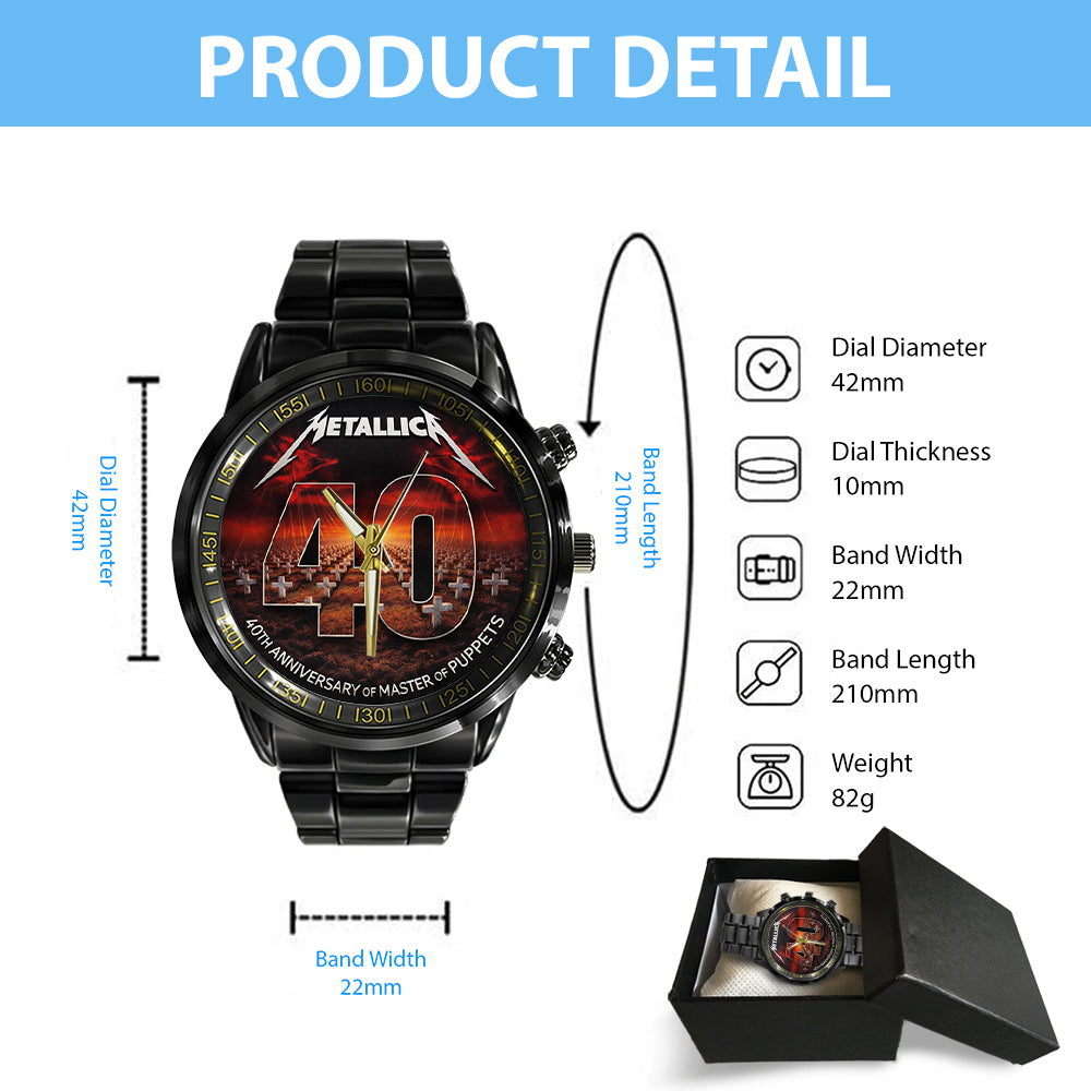 Metallica Black Stainless Steel Watch – TMTHU3019