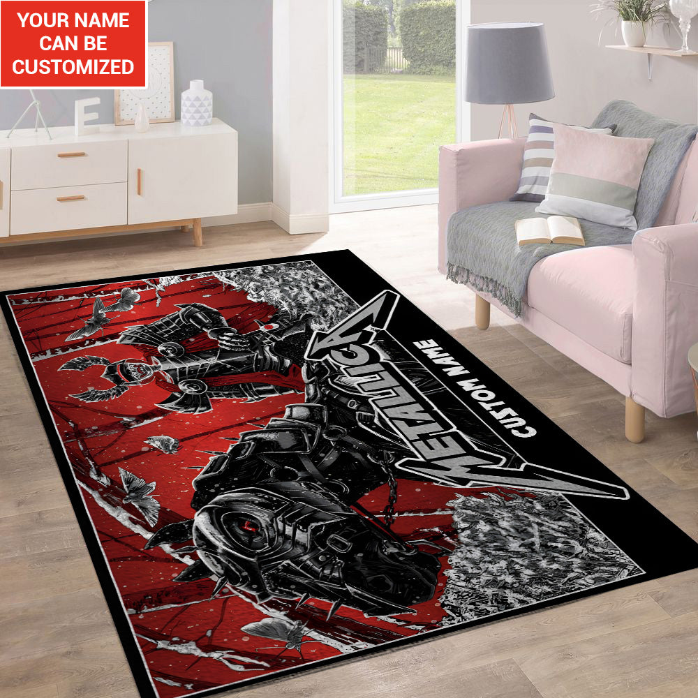 Personalized Metallica Rectangular Rug – TANTN 13619