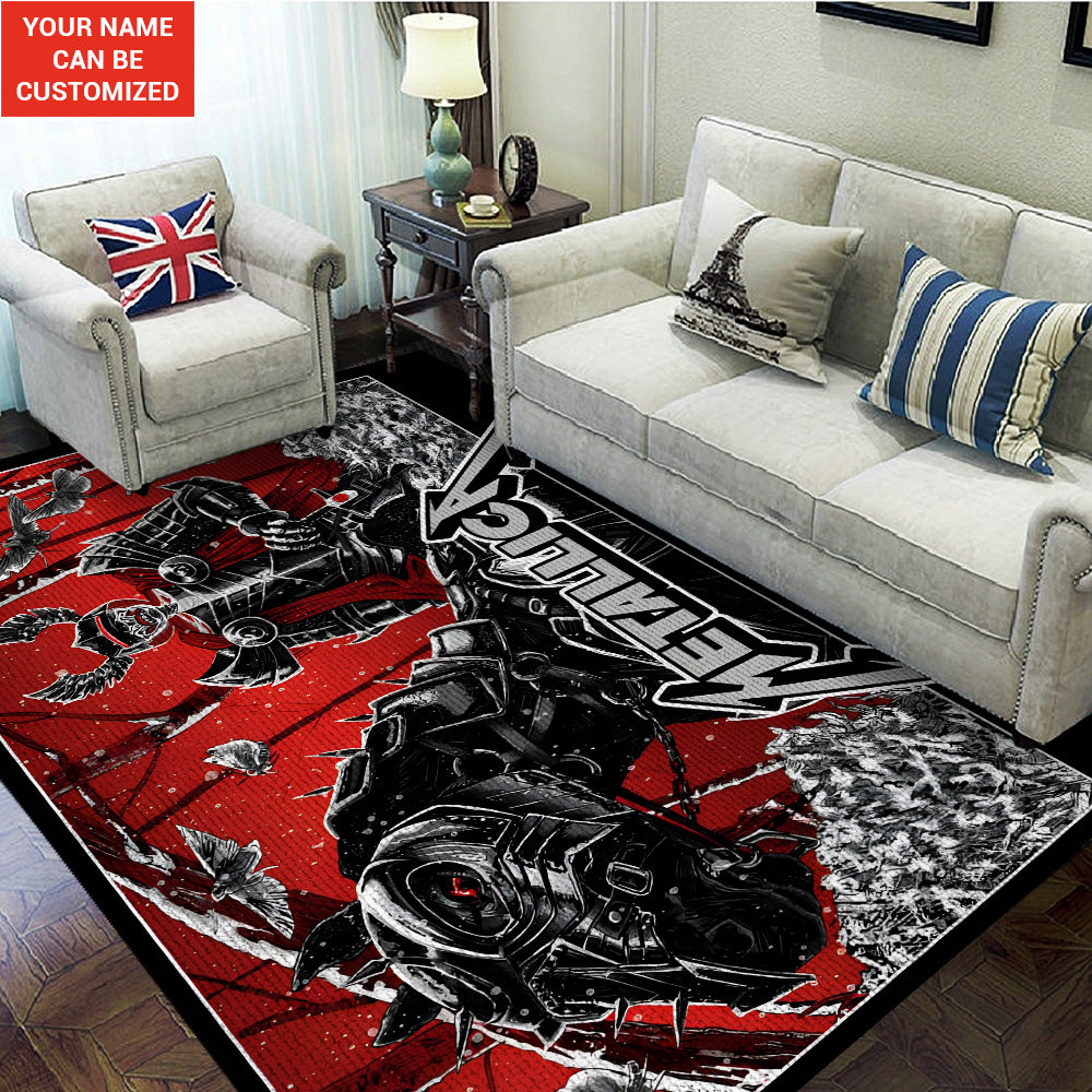 Personalized Metallica Rectangular Rug – TANTN 13619