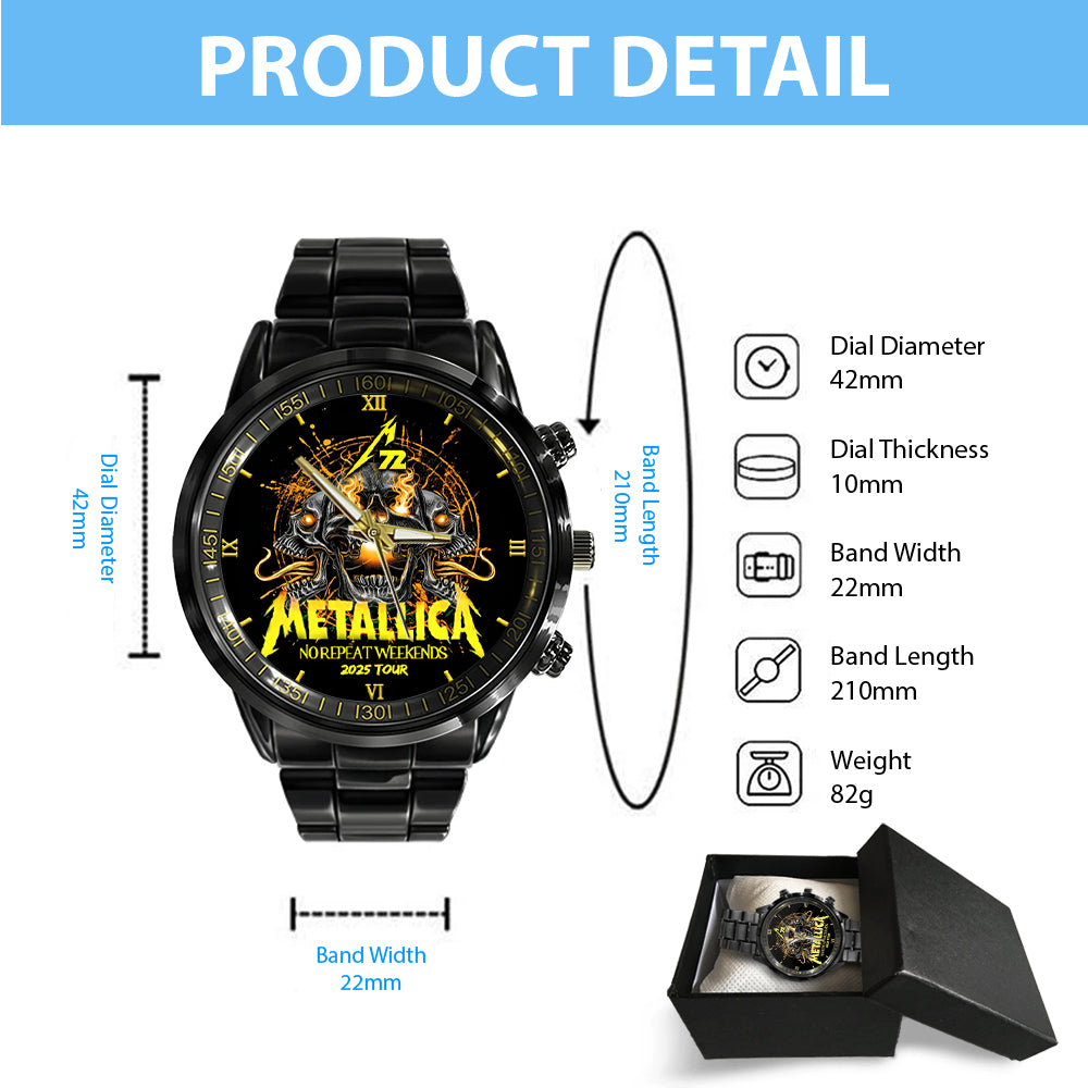 Metallica Black Stainless Steel Watch – GNE NEW501