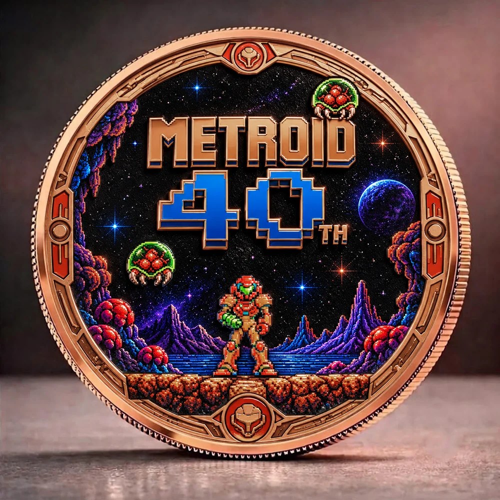 Metroid 40th Anniversary Commemorative Coin – GNE8655