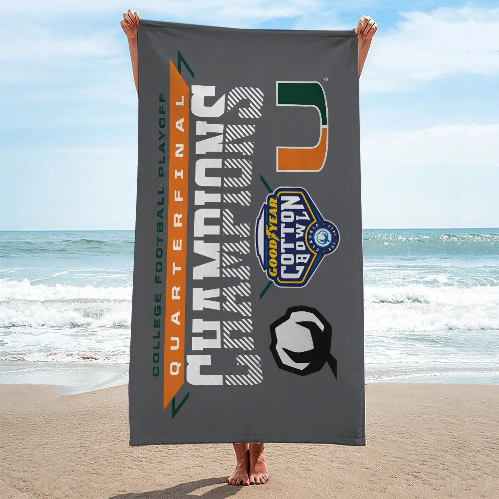 Miami Hurricanes Football Cotton Bowl Champions Rectangle Beach Towel – MAITM14300