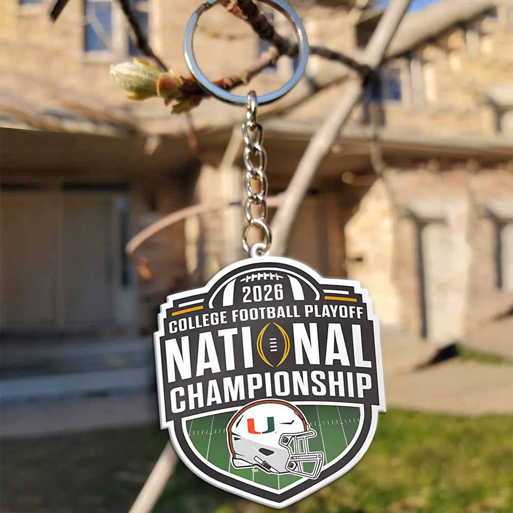 Miami Hurricanes Football Custom Shape 2-sided Keychain – MAITM14399