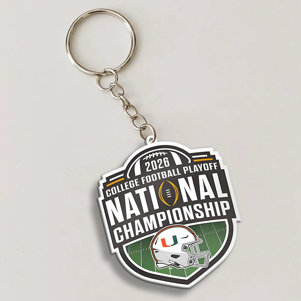 Miami Hurricanes Football Custom Shape 2-sided Keychain – MAITM14399