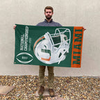 Miami Hurricanes Football 3D Double-side House Flag – TANTN20111