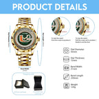 Miami Hurricanes Football 2026 Fiesta Bowl Champions Alloy Luxury Quartz Watch – HOATT15612