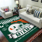 Miami Hurricanes Football Rectangular Rug – TANTN20115