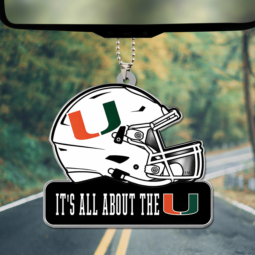 Miami Hurricanes Football 2026 National Championship Custom shape 2-sided Acrylic Car Ornament – TANTN20164