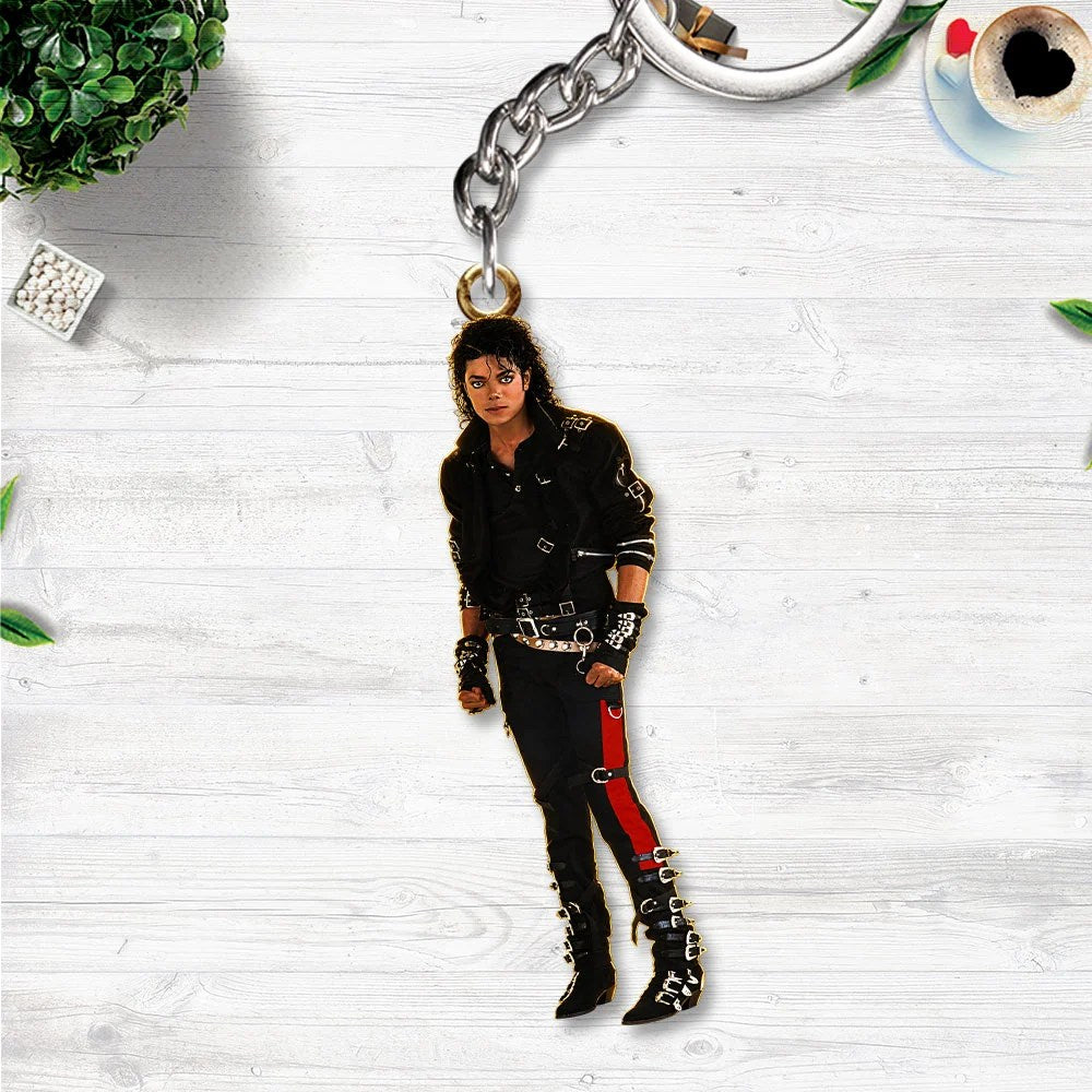 Michael Jackson Custom Shape 2-sided Keychain – HOATT21284