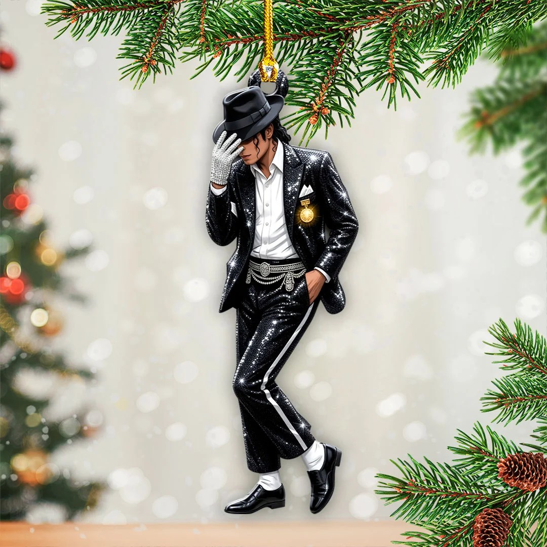 Michael Jackson Custom Shape 2-side Printed Acrylic Ornament – HOATT21208