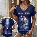 Michael Jackson 3D Women's V-Neck T-Shirt – HOATT17634