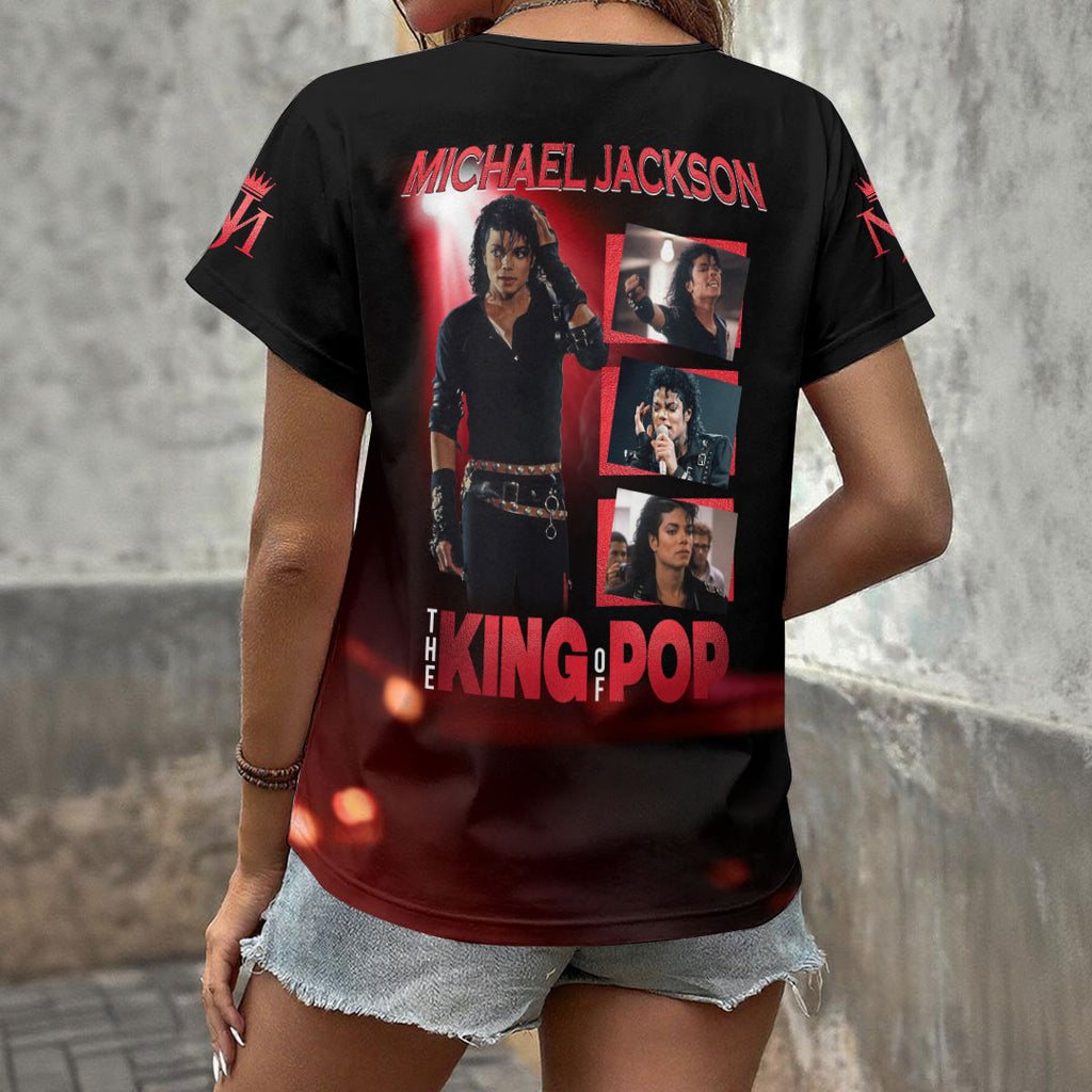 Michael Jackson 3D Women's V-Neck T-Shirt – HOATT19104