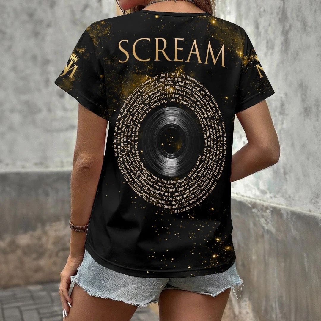 Michael Jackson 3D Women's V-Neck T-Shirt – HOATT20987
