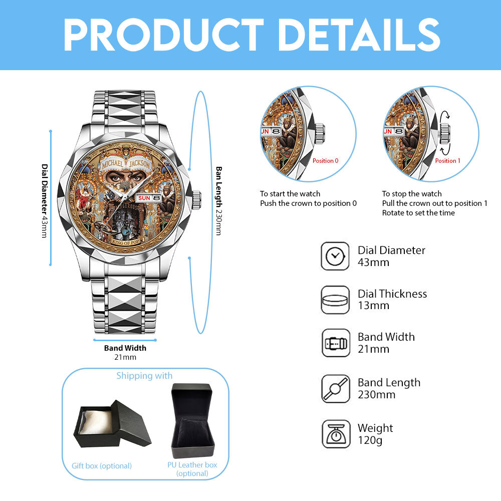 Michael Jackson Alloy Luxury Quartz Watch – TMTHU6482