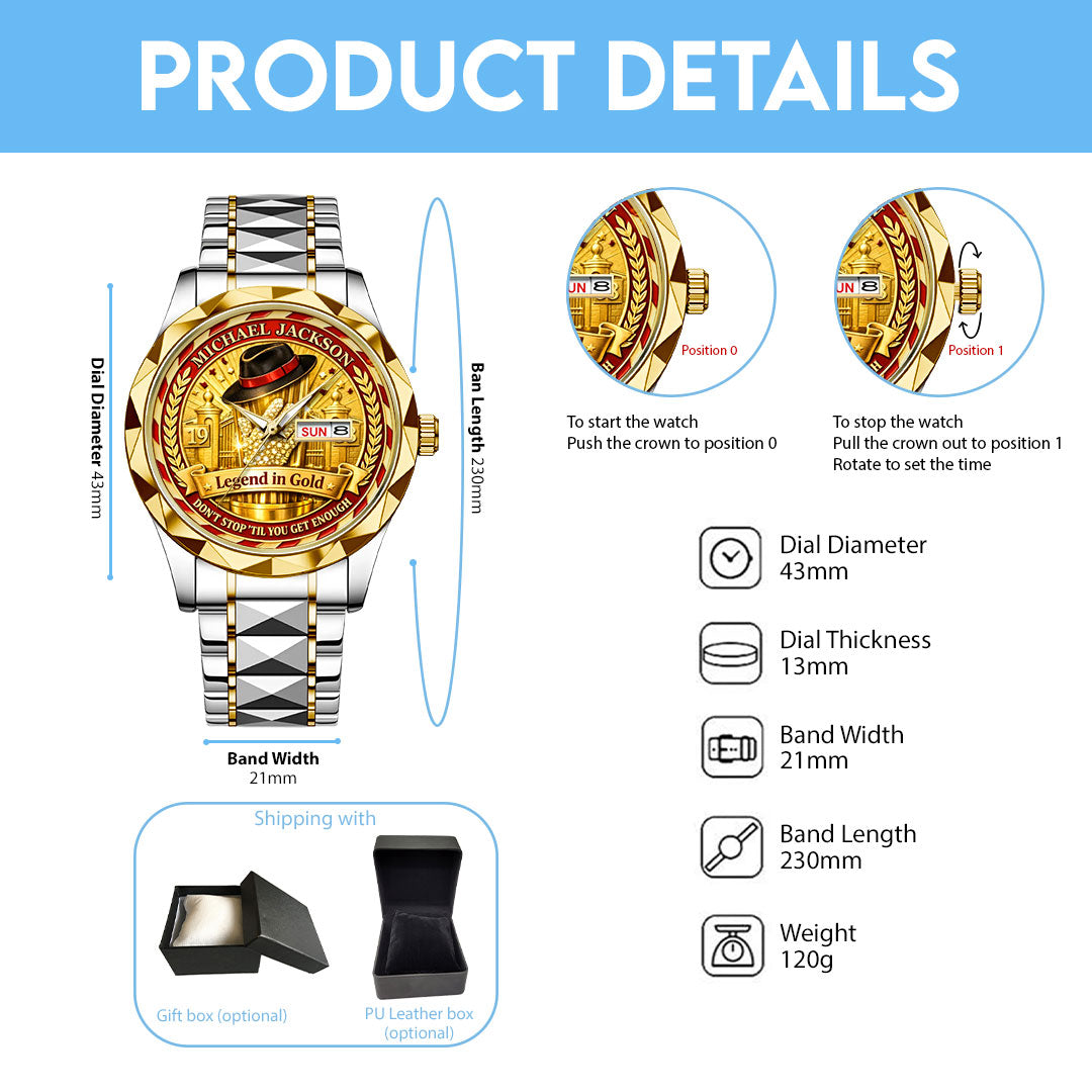 Michael Jackson Alloy Luxury Quartz Watch – HOATT17611