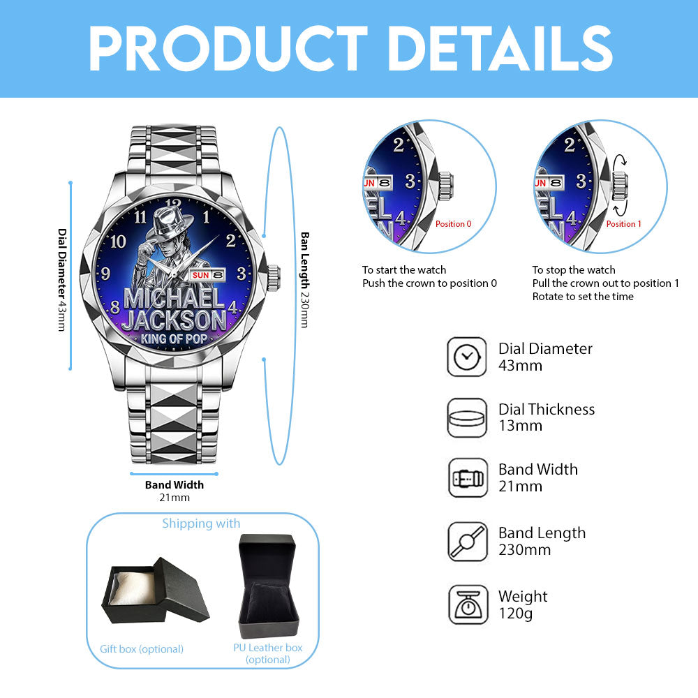 Michael Jackson Alloy Luxury Quartz Watch – TMTHU6855