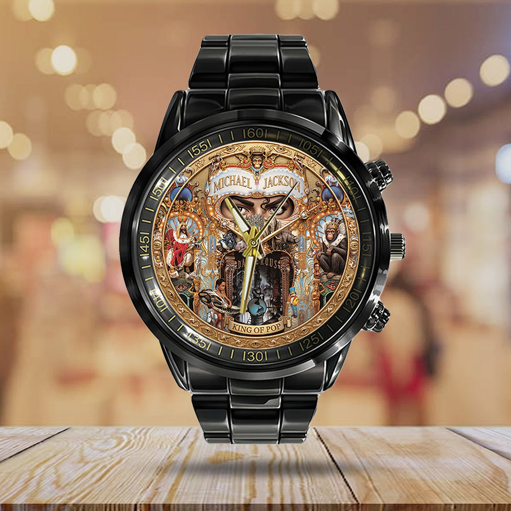 Michael Jackson Black Stainless Steel Watch – TMTHU6500