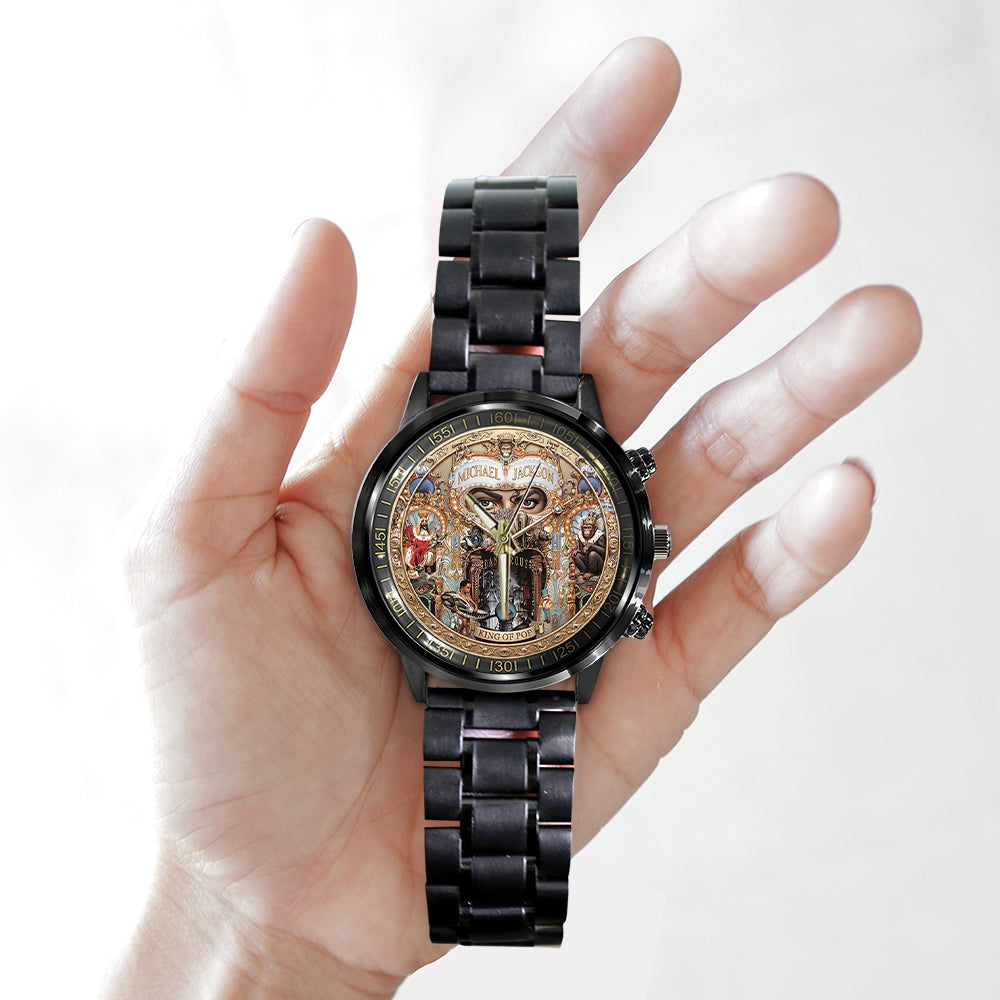 Michael Jackson Black Stainless Steel Watch – TMTHU6500