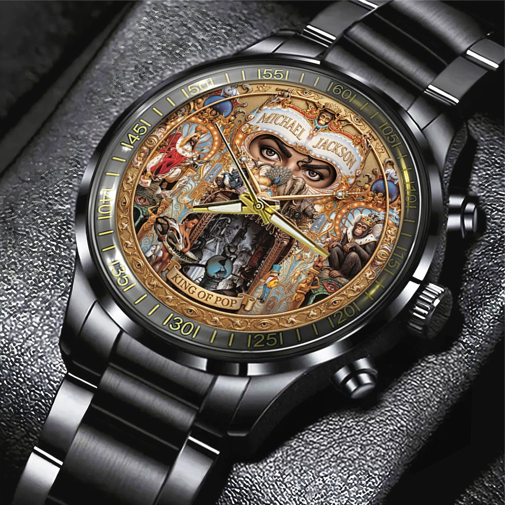 Michael Jackson Black Stainless Steel Watch – TMTHU6500