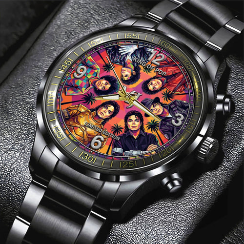 Michael Jackson Black Stainless Steel Watch – TMTHU7593
