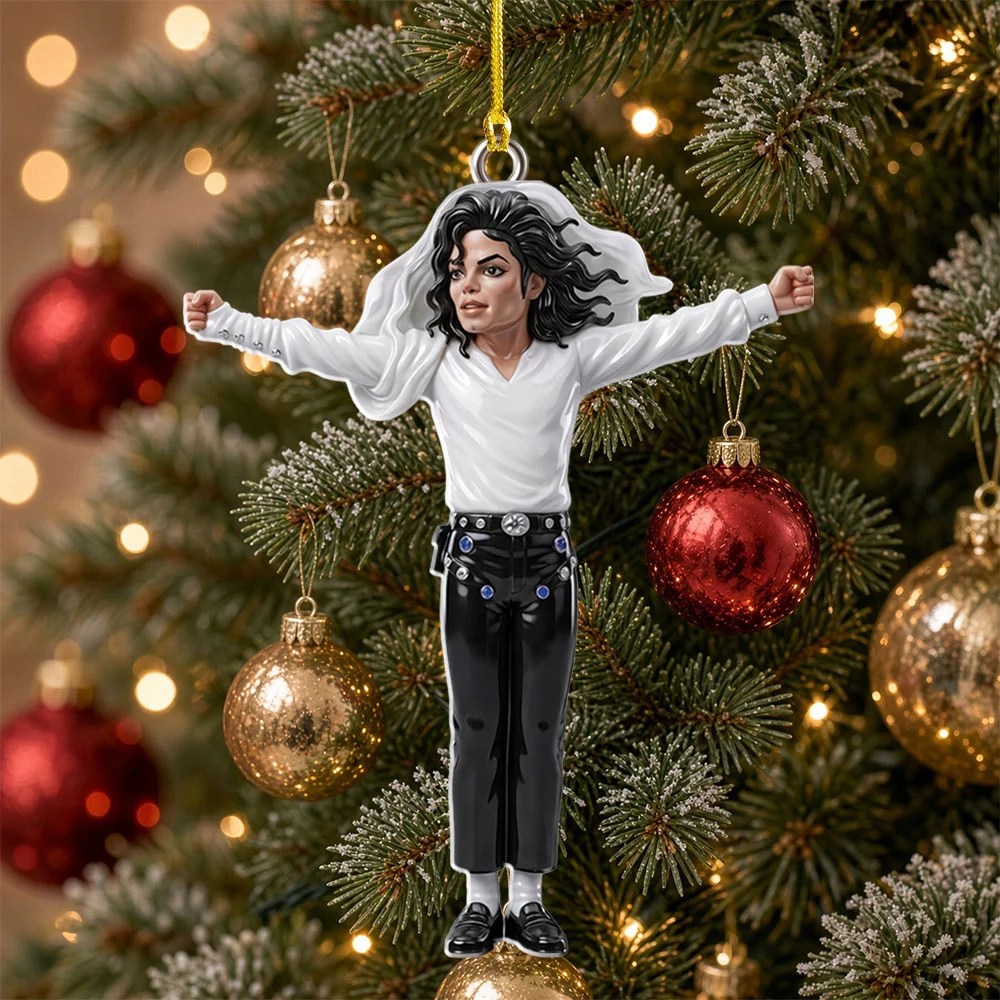 Michael Jackson Custom Shape 2-side Printed Acrylic Ornament – TMTHU9528