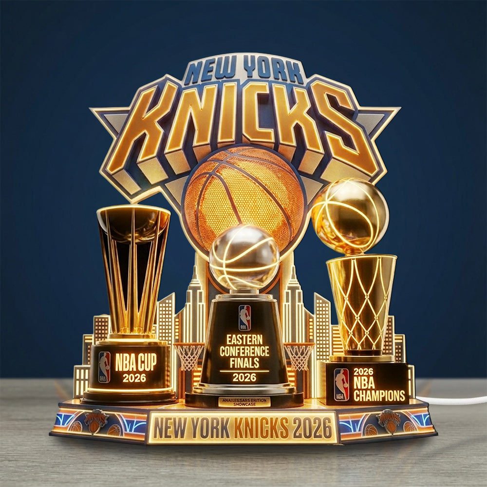 New York Knicks NBA Champions 2026 Custom Shape Acrylic Light Box – TMTHU7151