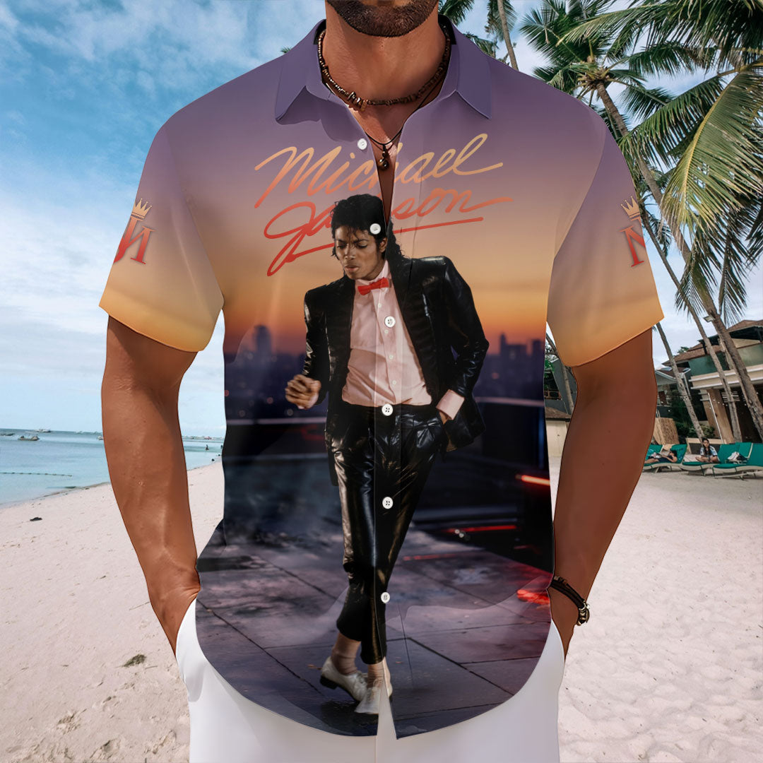 Michael Jackson Short Sleeve Button-Down Shirt – HOATT20192