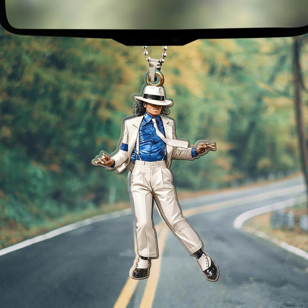 Michael Jackson Custom Shape 2-sided Acrylic Car Ornament – HOATT20649