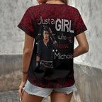 Michael Jackson 3D Women's V-Neck T-Shirt – HOATT19687