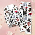 Michael Jackson Satin Pajama Set with Piping – HOATT20718