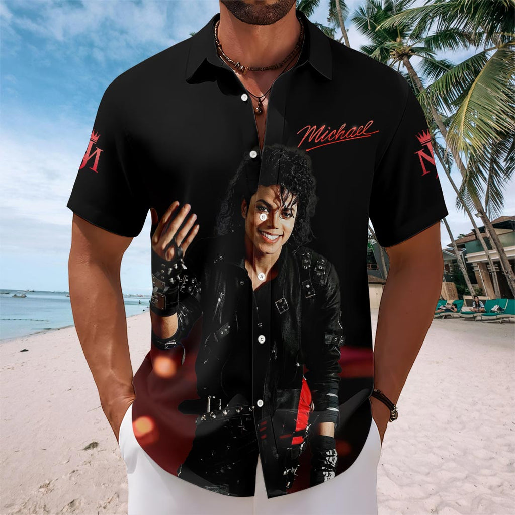 Michael Jackson Short Sleeve Button-Down Shirt – HOATT19989
