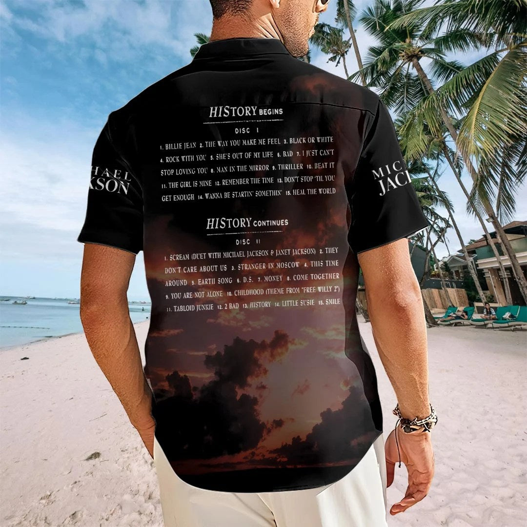 Michael Jackson Short Sleeve Button-Down Shirt – HOATT20663
