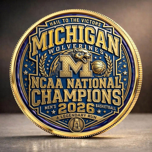 Michigan Wolverines 2026 Men's Basketball National Champions Commemorative Coin – TANTN22355