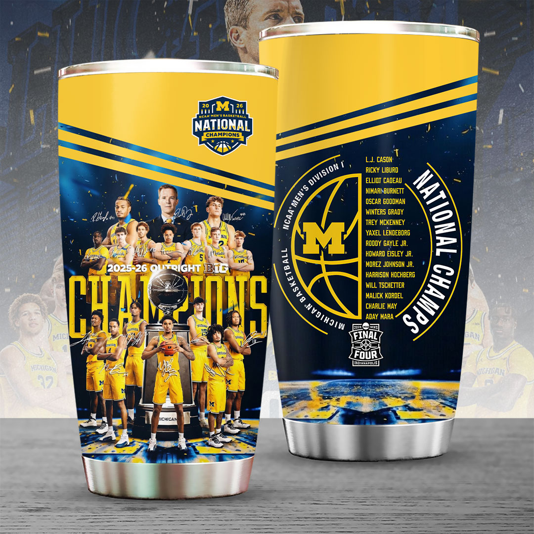 Michigan Wolverines 2026 Men's Basketball National Champions Tumbler Cup – TANTN22311
