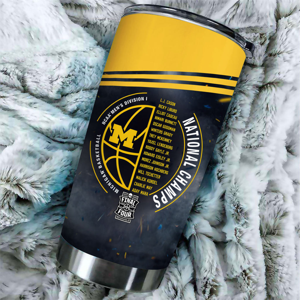 Michigan Wolverines 2026 Men's Basketball National Champions Tumbler Cup – TANTN22338
