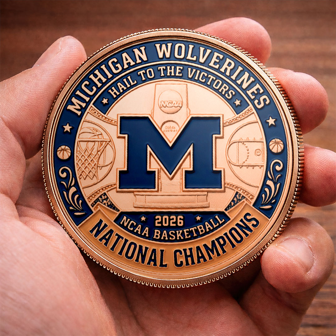 Michigan Wolverines 2026 Men's Basketball National Champions Commemorative Coin – HOATT17386