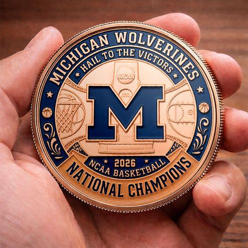 Michigan Wolverines 2026 Men's Basketball National Champions Commemorative Coin – HOATT17386