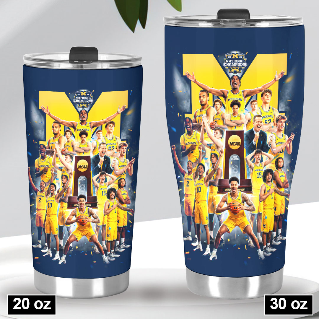 Michigan Wolverines 2026 Men's Basketball National Champions Tumbler Cup – HOATT17227