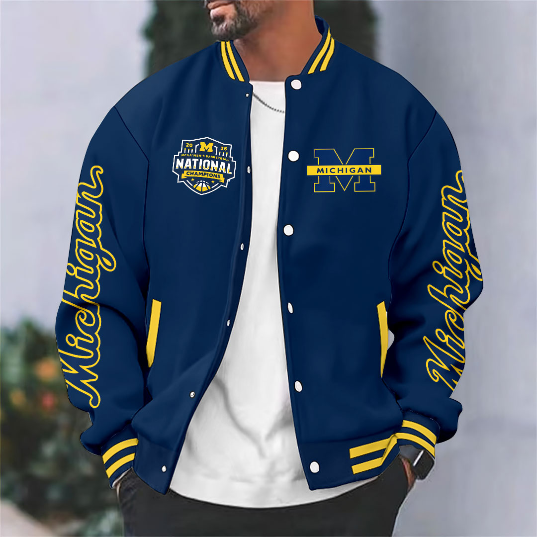 Michigan Wolverines 2026 Men's Basketball National Champions Varsity Jacket – HOATT17315