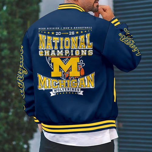 Michigan Wolverines 2026 Men's Basketball National Champions Varsity Jacket – HOATT17366