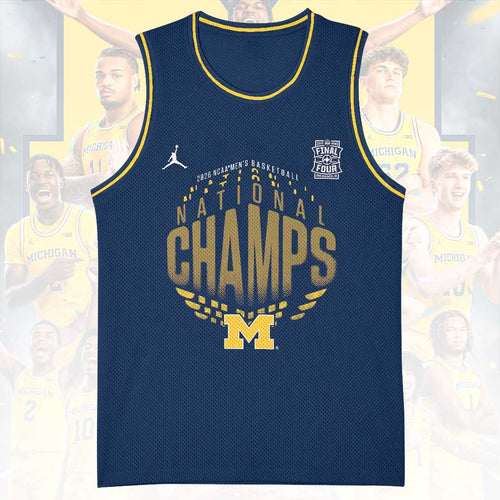Michigan Wolverines 2026 NCAA Men's Basketball National Champions Basketball Jersey – HOATT17176