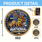 Michigan Wolverines 2026 NCAA Men's Basketball National Champs Commemorative Coin – TMTHU4966