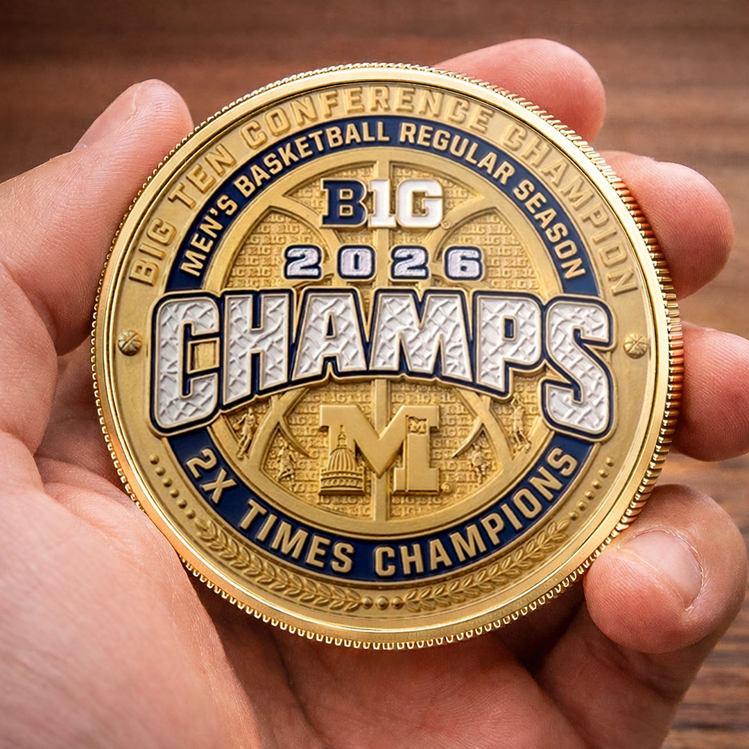 Michigan Wolverines 2026 NCAA Men's Basketball National Champs Commemorative Coin – TMTHU5038